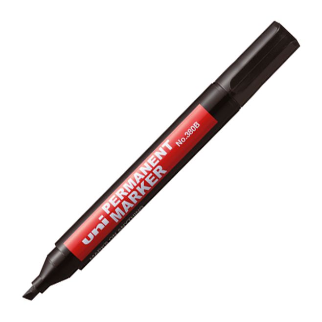 Marker permanentny ścięty 380B Uni czarny